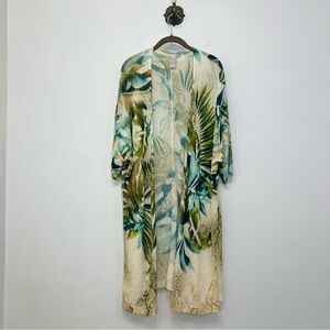 Chico’s Lightweight Printed Cardigan Sweater Summer Airy Beachy Women Size Small